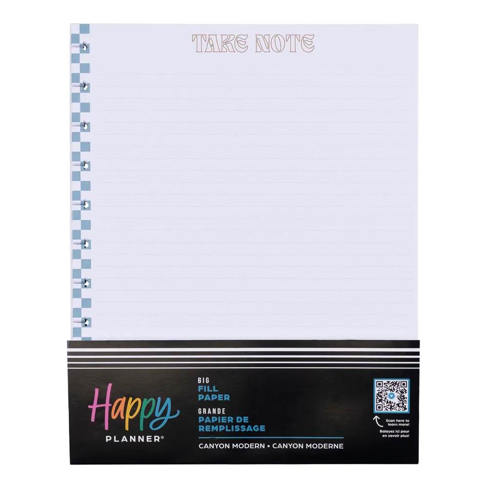 Happy Planner Canyon Modern recharge grand pointillés 40 feuilles