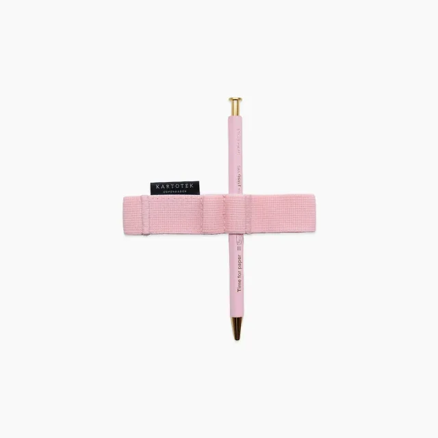 Kartotek Pen Strap A6 porte-stylo élastique rose