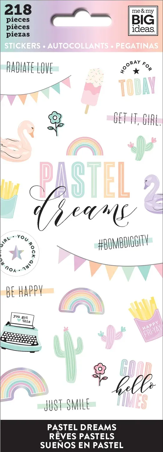 Happy Planner Pastel Dreams stickers 218 pièces