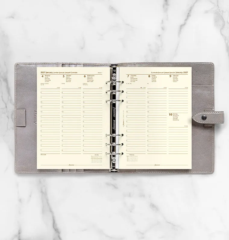 Filofax Classic recharge 2027 semaine sur 2 pages A5 crème