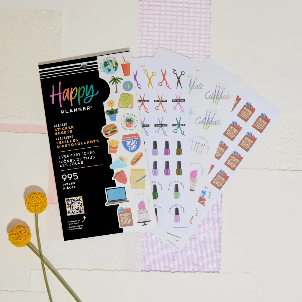 Happy Planner Everyday Icons stickers Classic 995 icônes