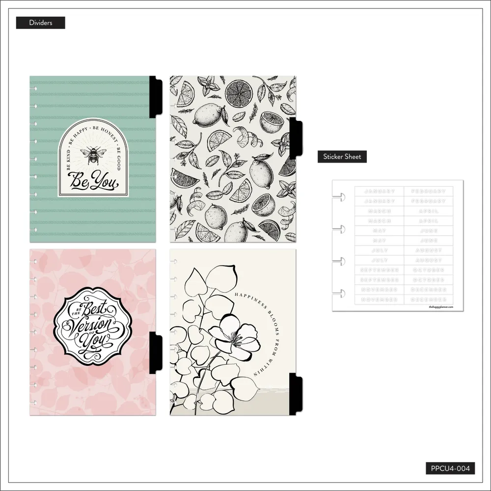 Happy Planner Modern Farmhouse agenda non daté Classic 4 mois