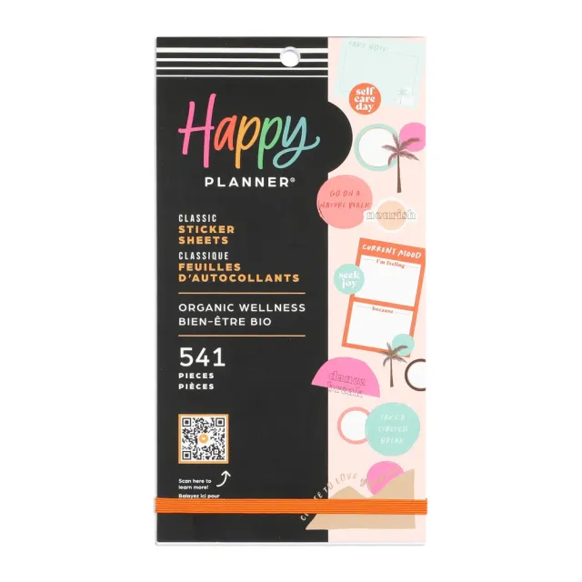 Happy Planner Organic Wellness stickers 30 feuilles 541 bien-être