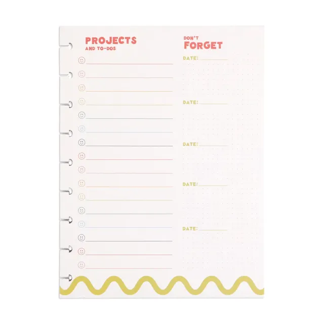 Happy Planner Super Happy Classic bloc-notes 100 feuilles projet