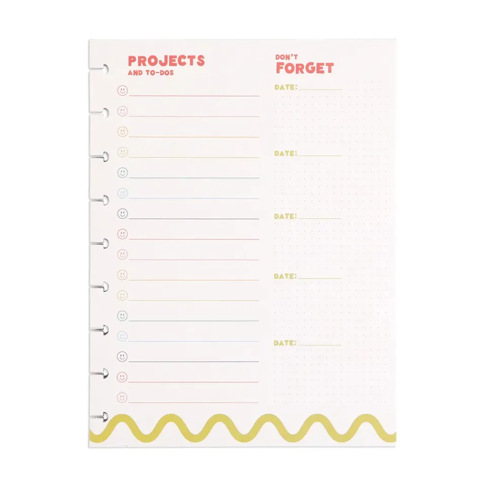 Happy Planner Super Happy Classic bloc-notes 100 feuilles projet
