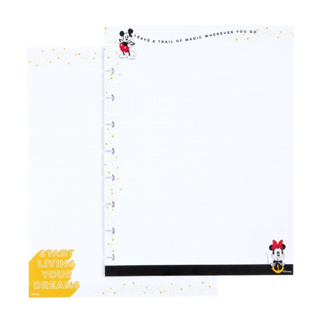 Happy Planner Mickey Minnie recharge papier pointillé 40 feuilles