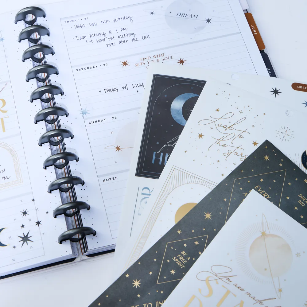 Happy Planner Stargazer carnet stickers grand 235 cosmos