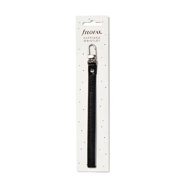 Filofax Saffiano dragonne simili cuir noir