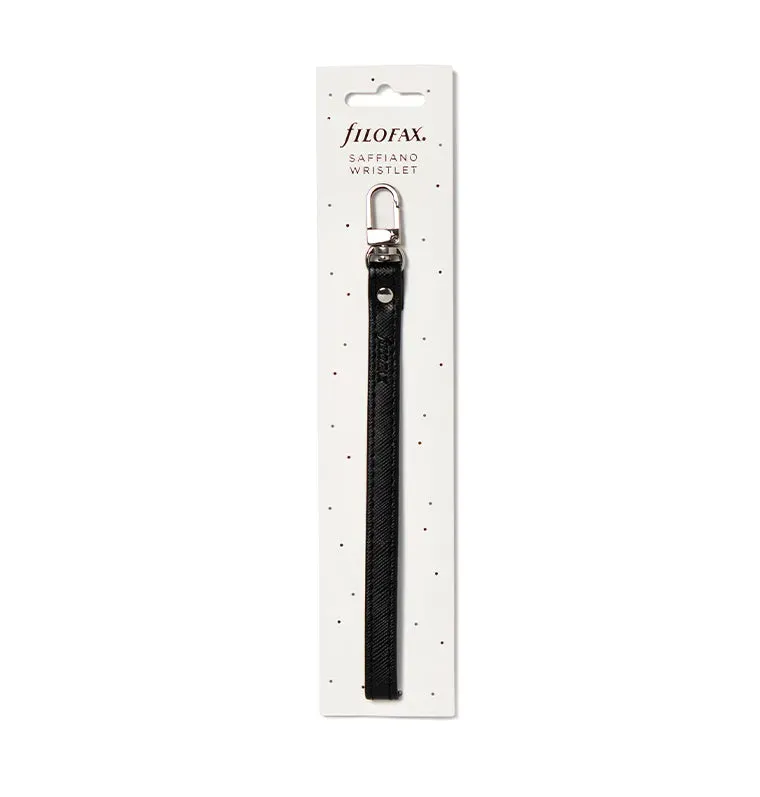 Filofax Saffiano dragonne simili cuir noir