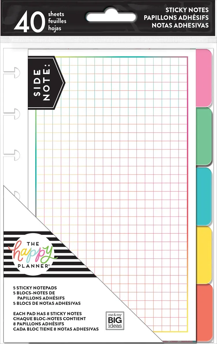 Happy Planner Brights onglets notes adhésives mini