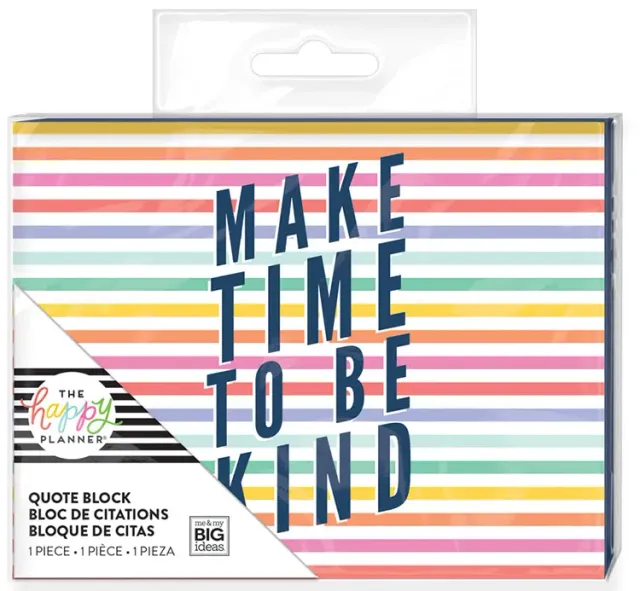 Happy Planner Make Time bloc citation déco