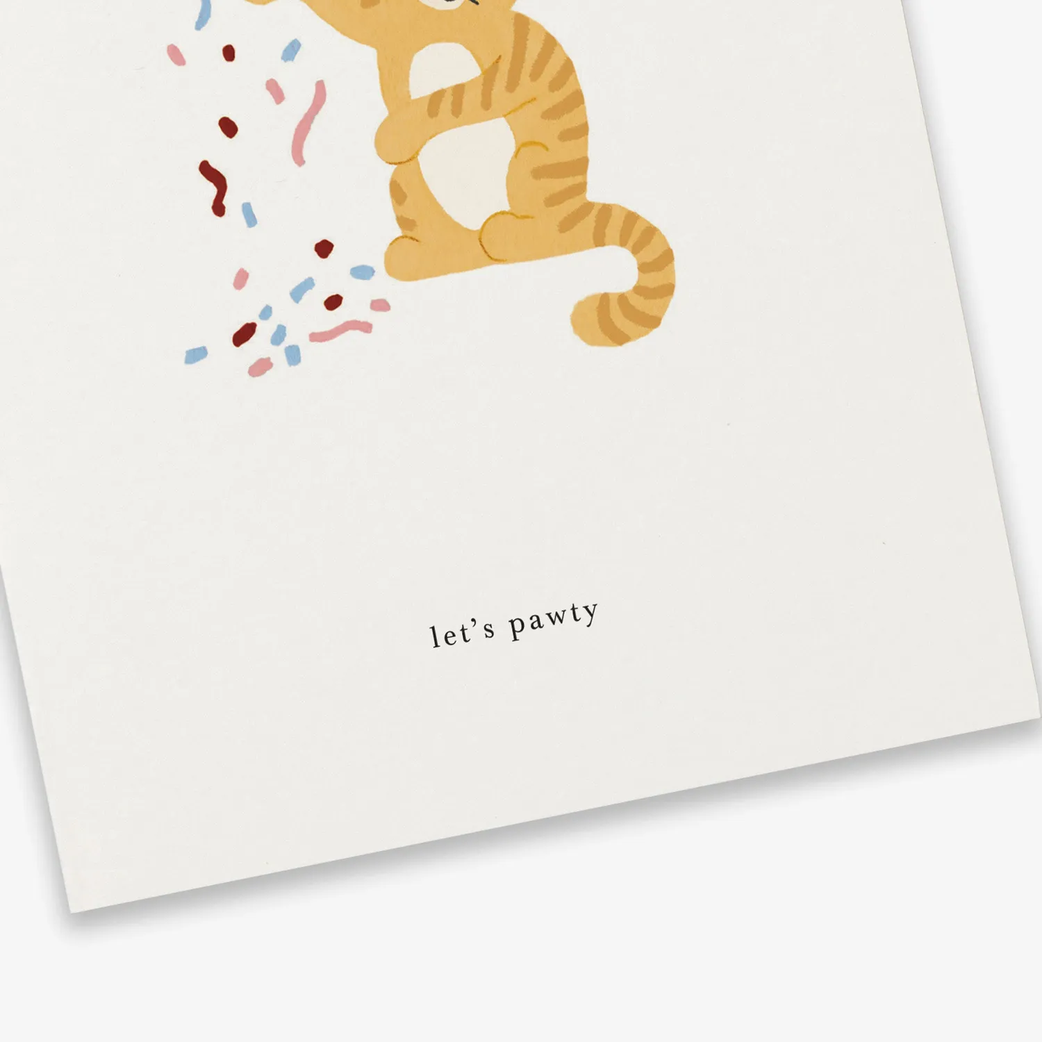 Kartotek Celebration Cat carte anniversaire chat jaune