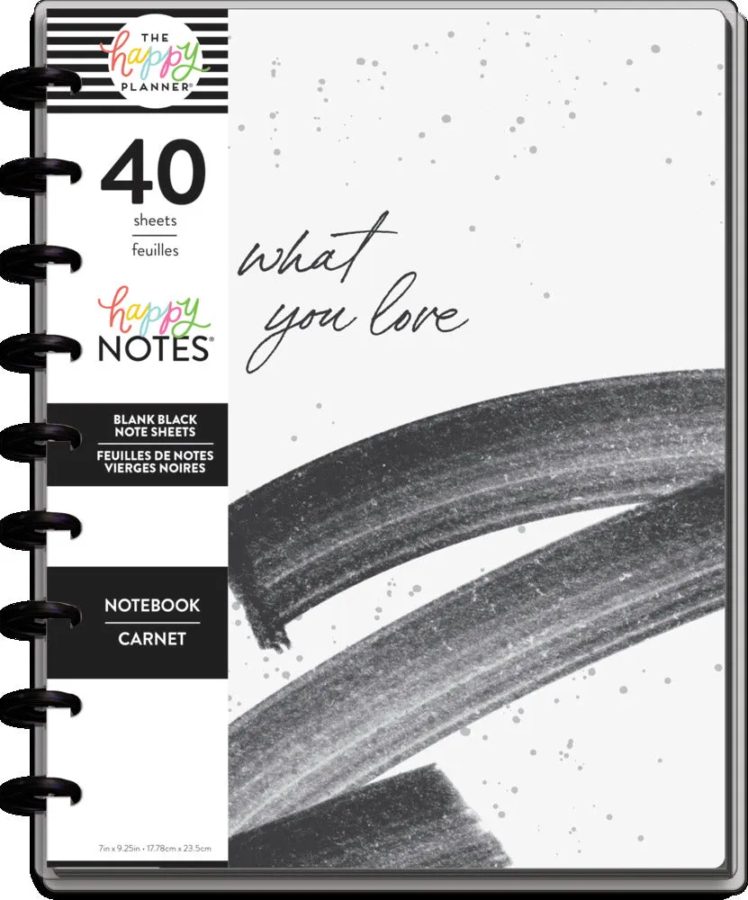 Me & my big ideas Happy Notes carnet noir 40 feuilles