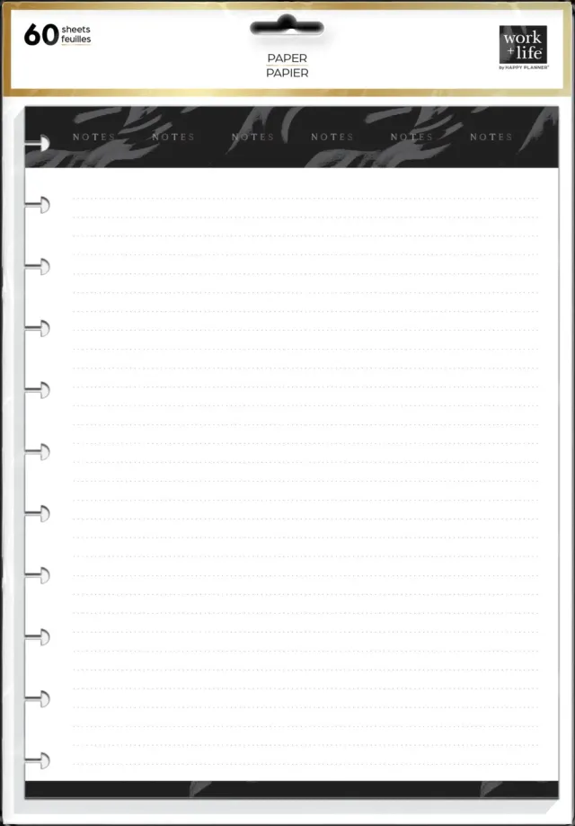 Happy Planner Work Life Big recharge 60 feuilles ligné