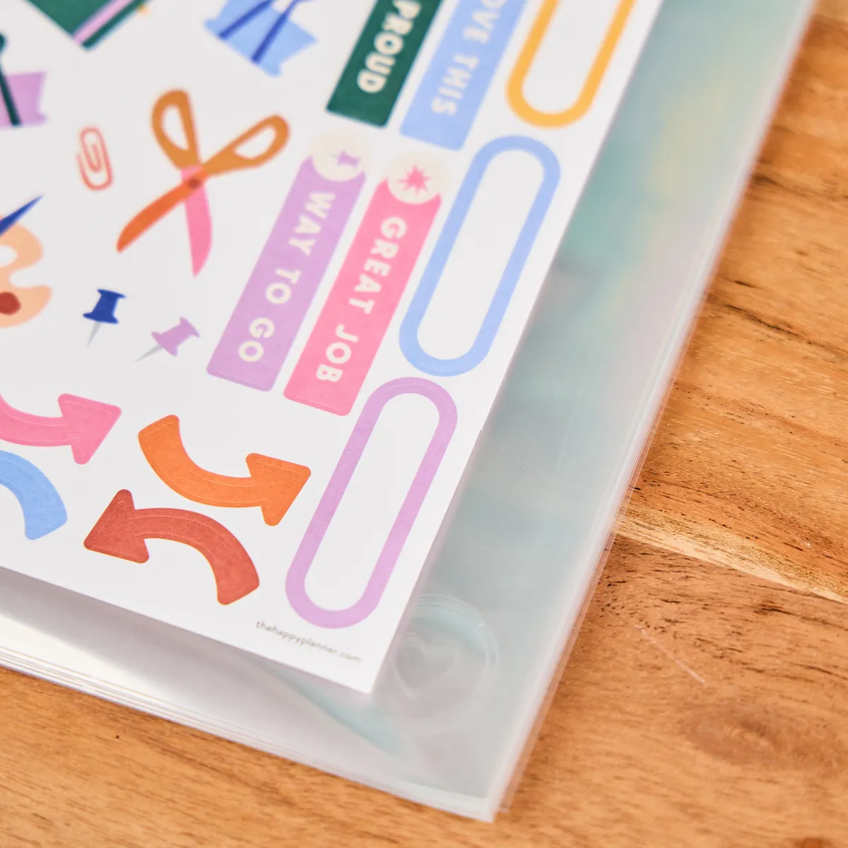 Happy Planner Heart Work Teacher organiseur maîtresse pochettes