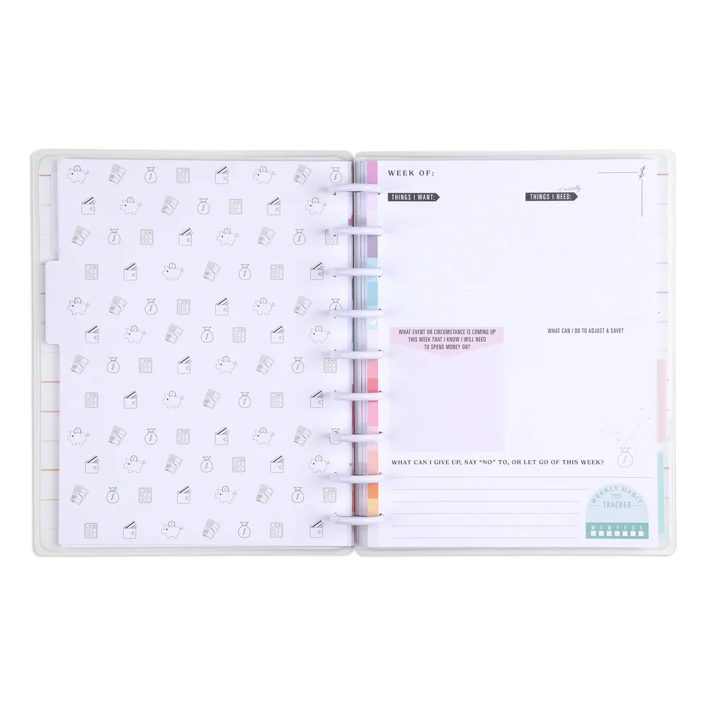Happy Planner Save Now Spend Later carnet budget Classic 80 feuilles