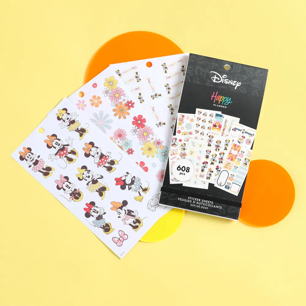 Happy Planner Disney Sunny Minnie Teacher stickers value pack 608