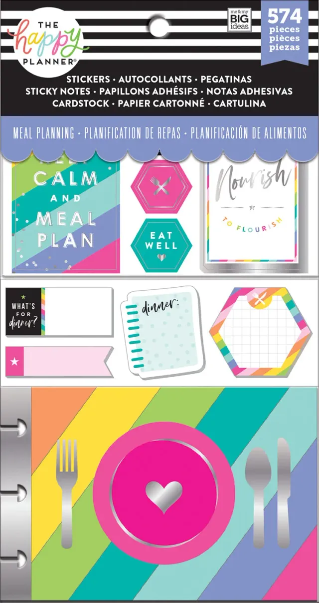 Happy Planner Meal Planning PLMP-18 pack accessoires menus