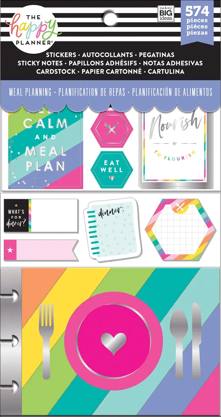 Happy Planner Meal Planning PLMP-18 pack accessoires menus
