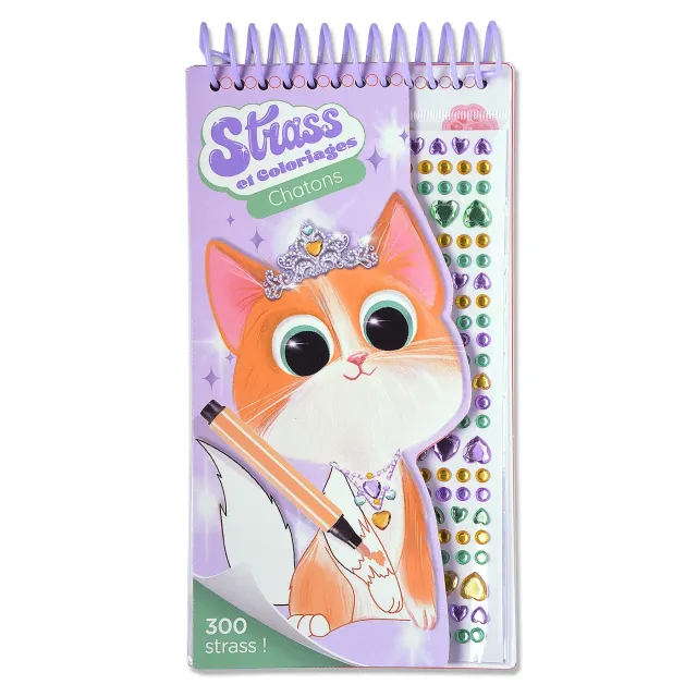Frigobloc Chatons cahier coloriages strass stickers