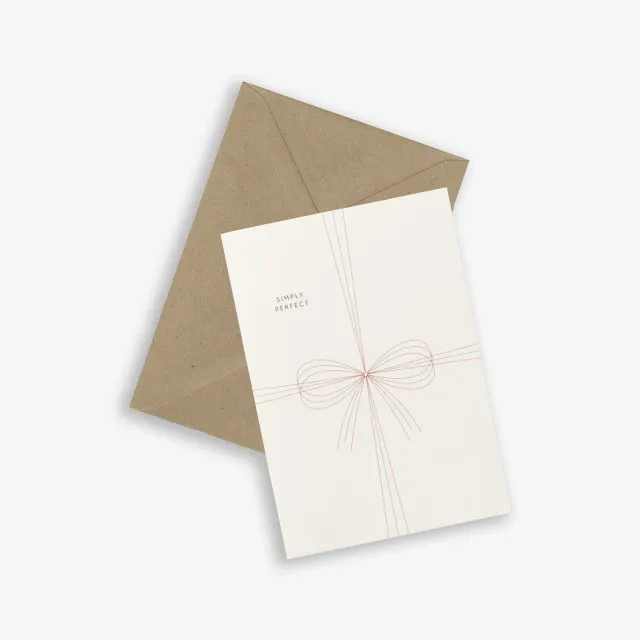 Kartotek Bow carte remerciement noeud Simply Perfect