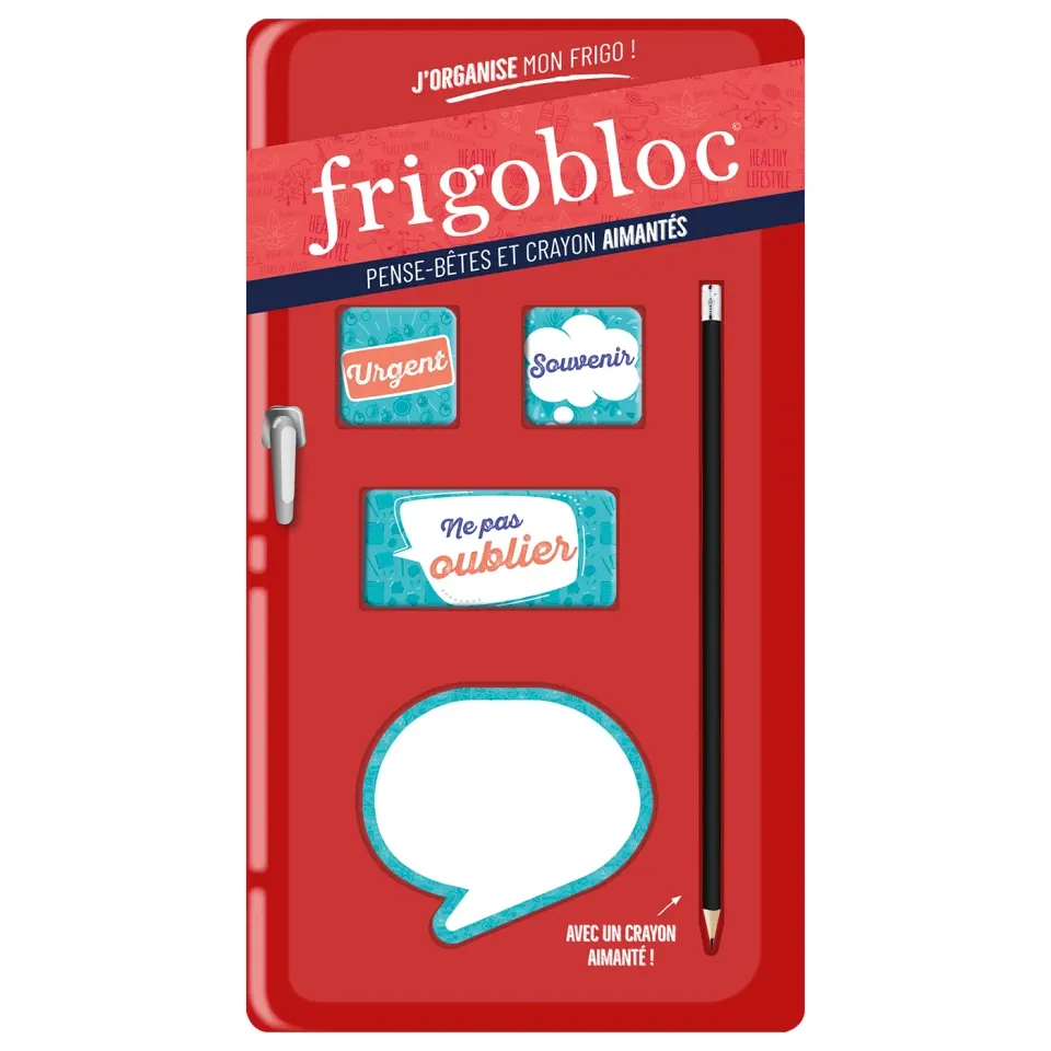 Frigobloc Pense-bêtes et crayon aimanté bloc mémo frigo