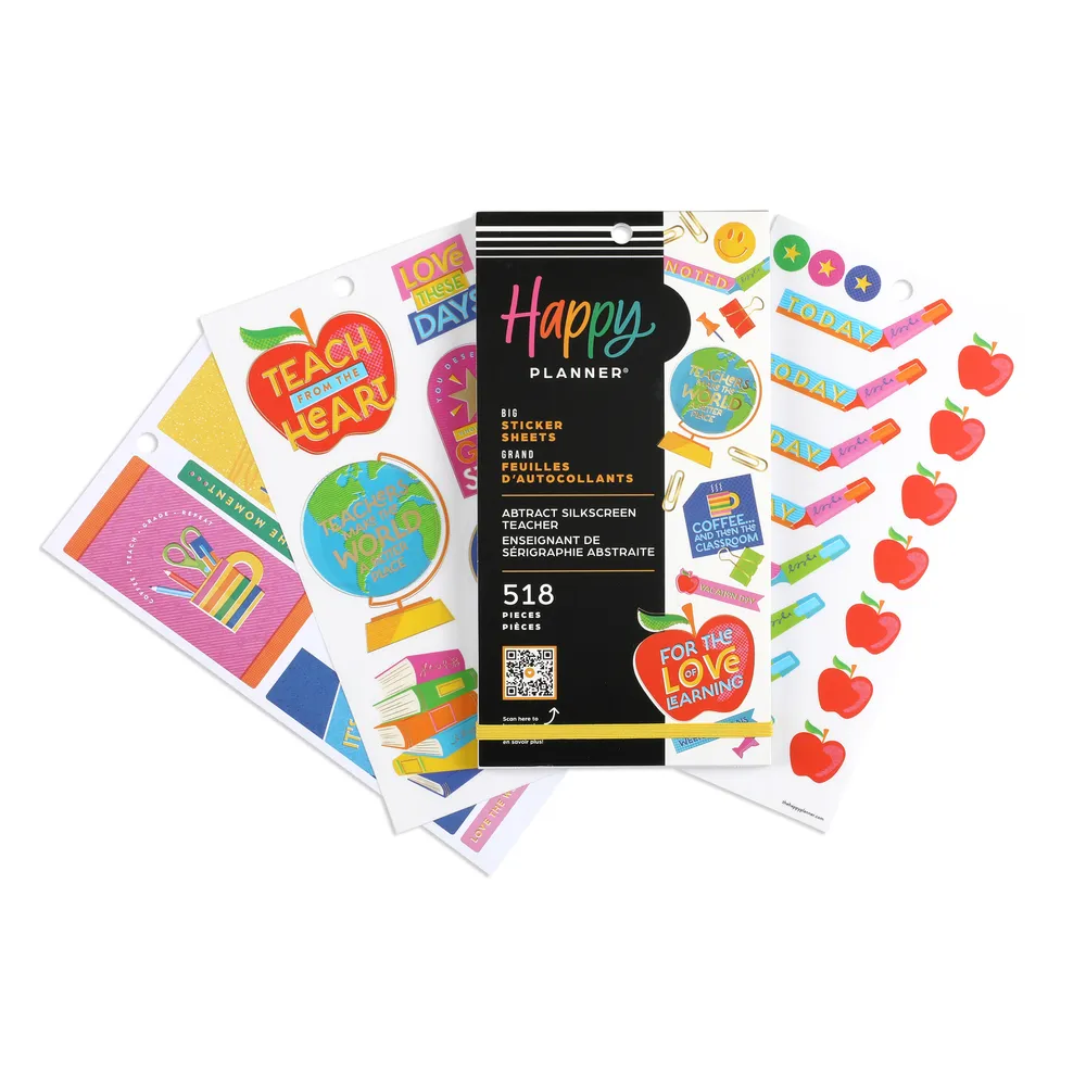 Happy Planner Abstract Silkscreen stickers Big prof 518
