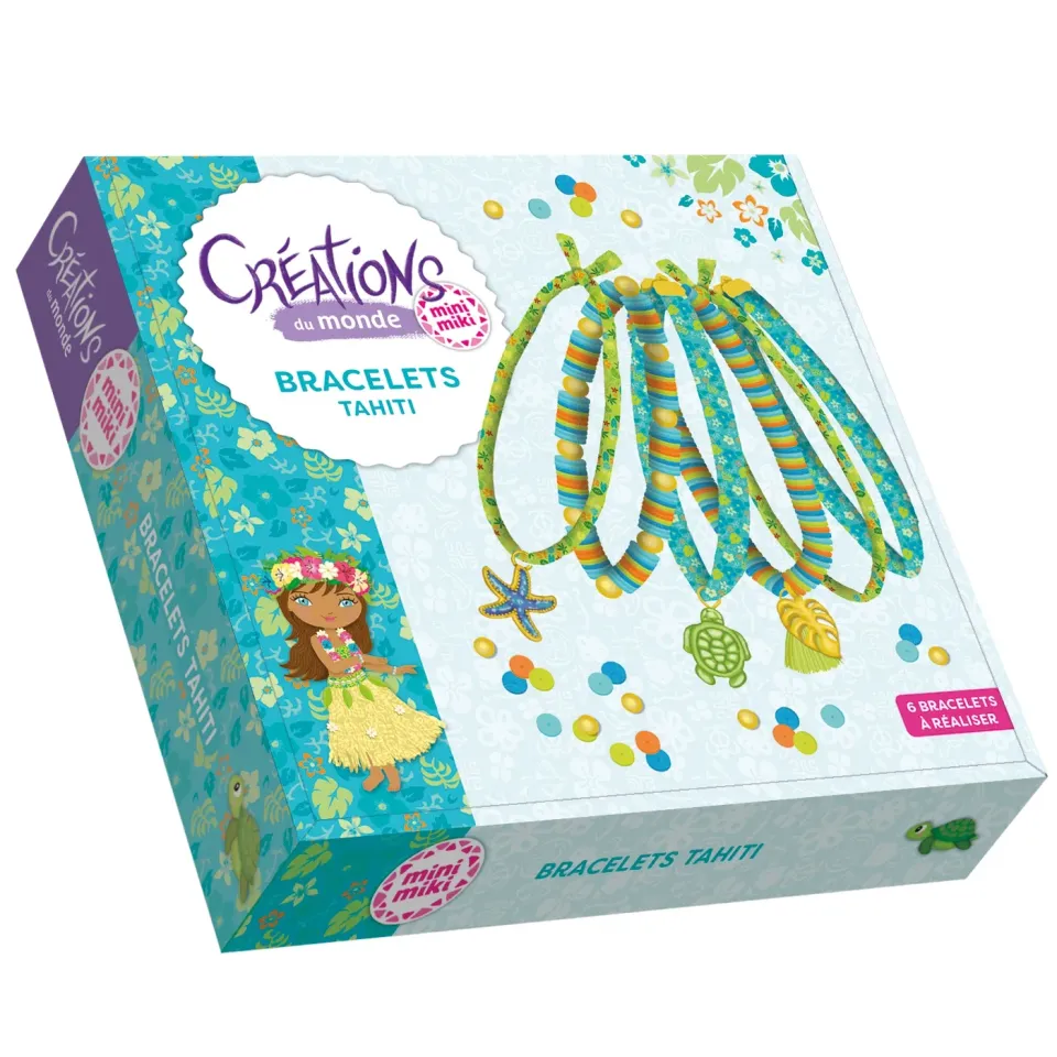 Minimiki Bracelets Tahiti coffret 6 bracelets fleurs Tahiti