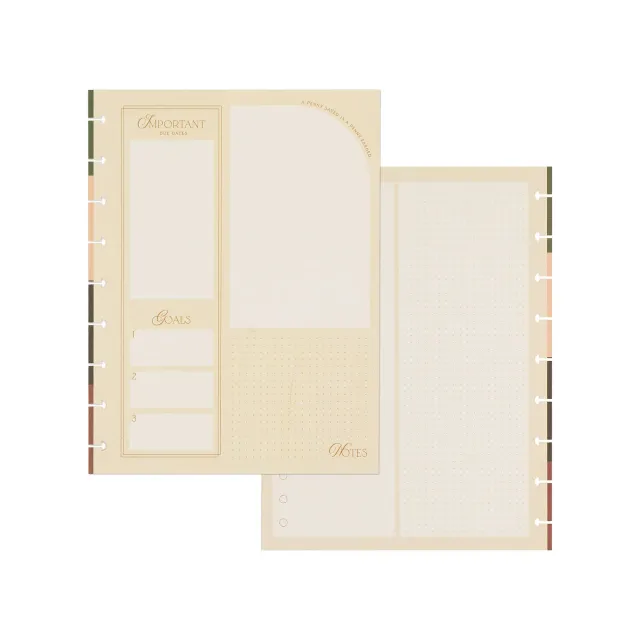 Happy Planner Amber & Oak recharge budget Classic 40 feuilles