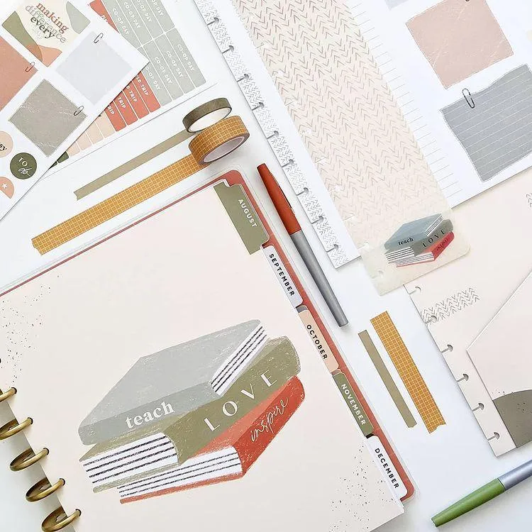 Happy Planner Peachy Homeschool kit accessoires Big
