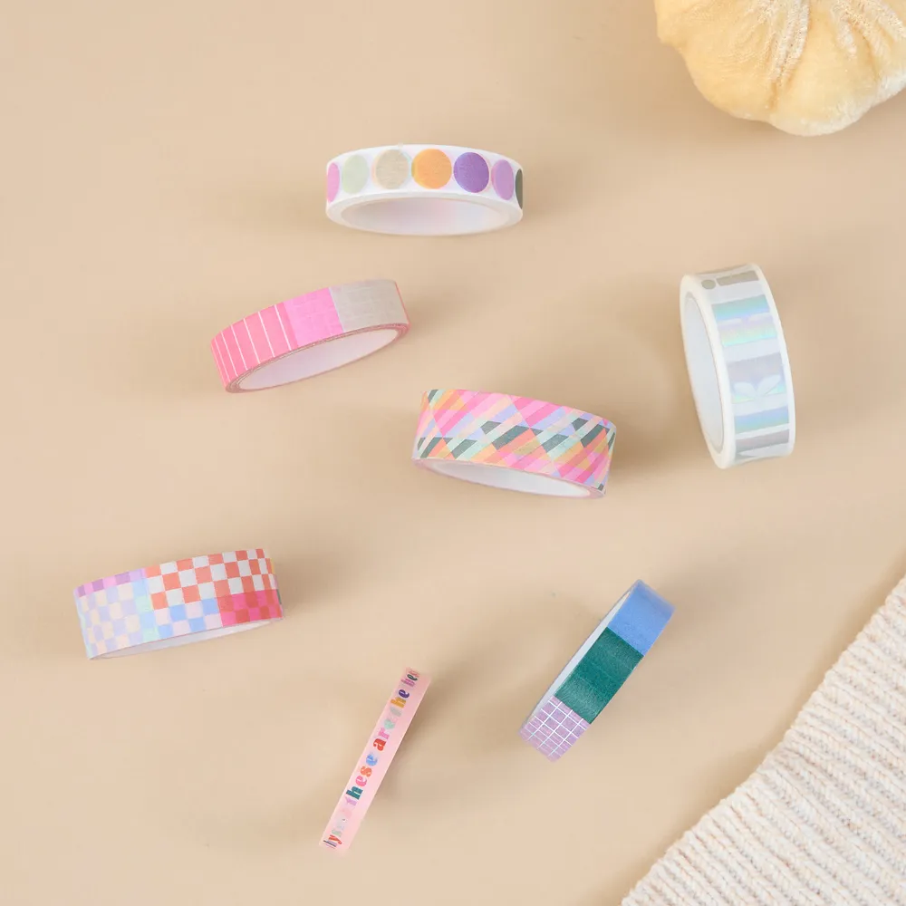 Happy Planner Building Blocks washi tape lot de 7 rouleaux