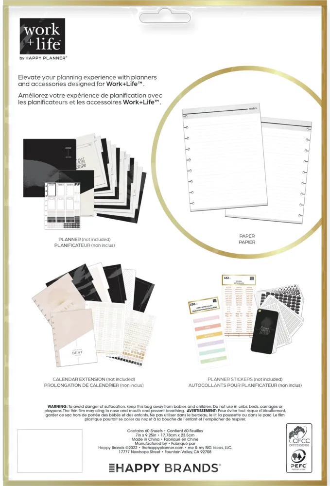 Work Life Metropolitan recharge papier Classic 60 pointillé