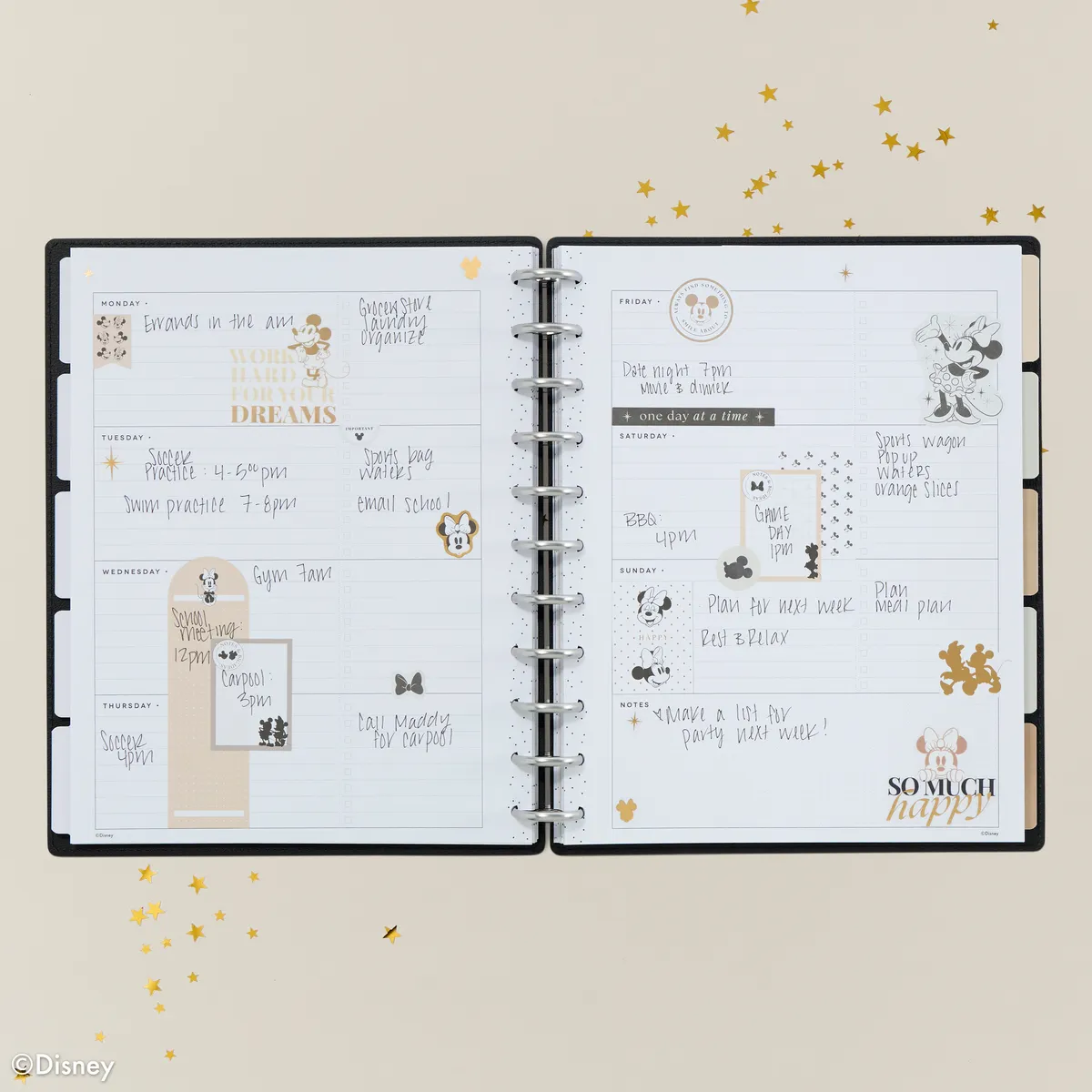 Happy Planner Mod Mickey agenda Big horizontal Deluxe non daté