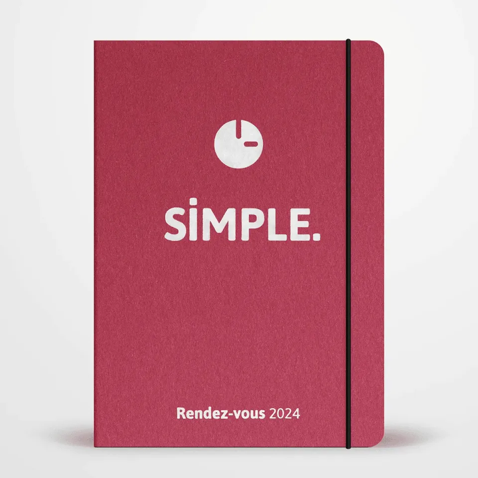 My365 SIMPLE Édition Rendez-vous agenda semainier 2024 recyclé