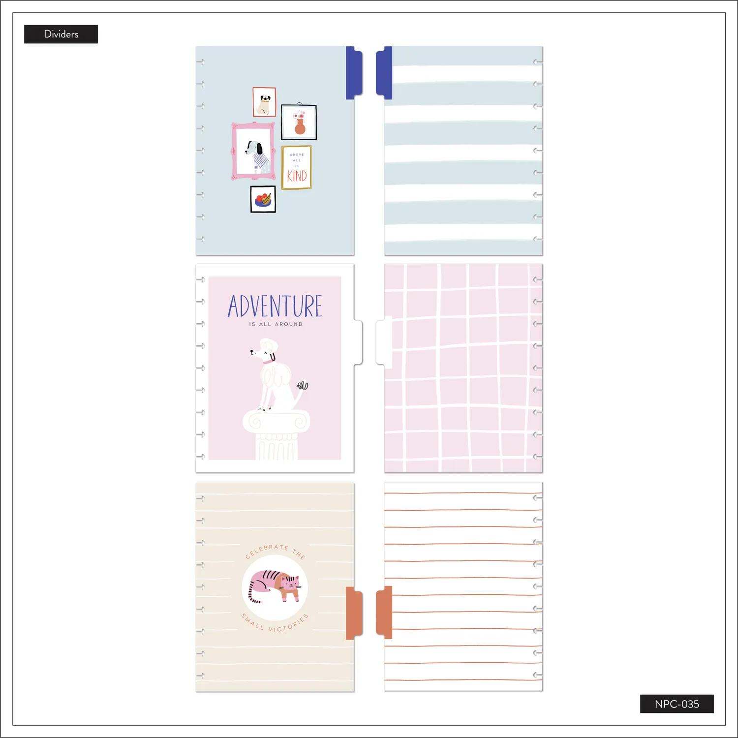 Happy Planner Cozy Pet Critters carnet Classic dot 60
