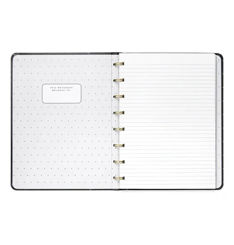 Filofax Moonlight Notebook A5 carnet noir rechargeable
