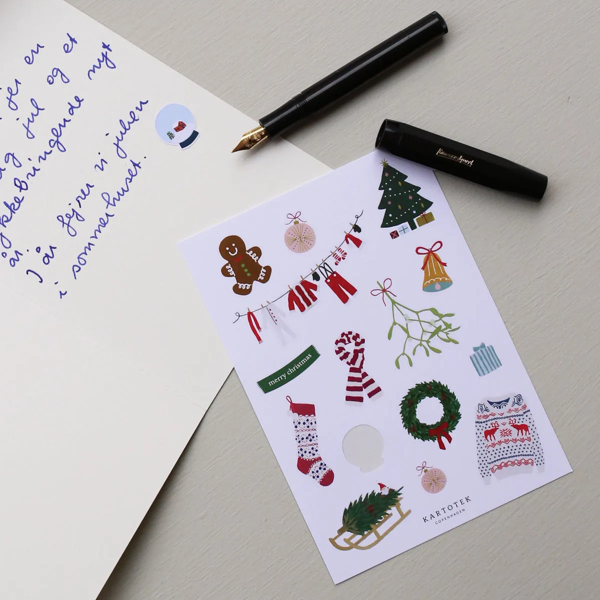 Kartotek Christmas stickers Noël