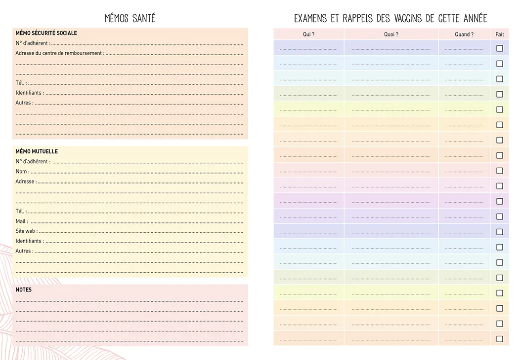 Frigobloc Famille organisée agenda de poche 2024 bleu