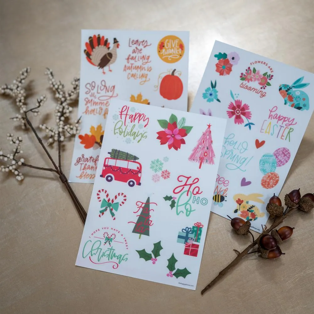 Happy Planner Seasonal decals effaçables 172 pièces