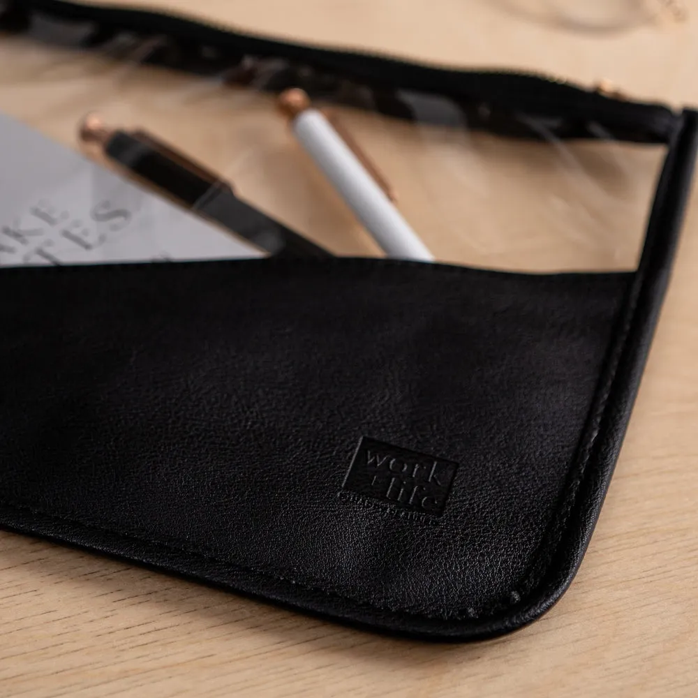 Happy Planner Work + Life Minimalist trousse crayons noir
