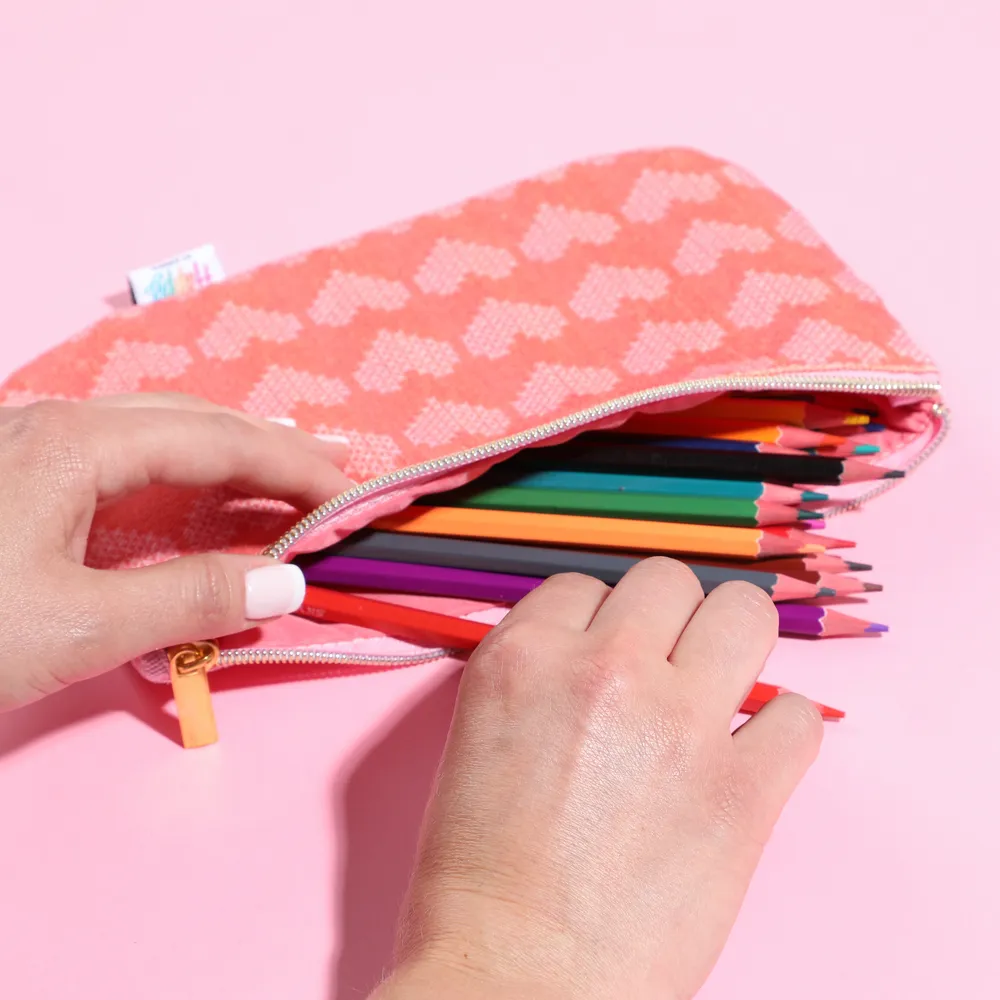 Happy Planner Miss Maker trousse à crayons élastique cœurs