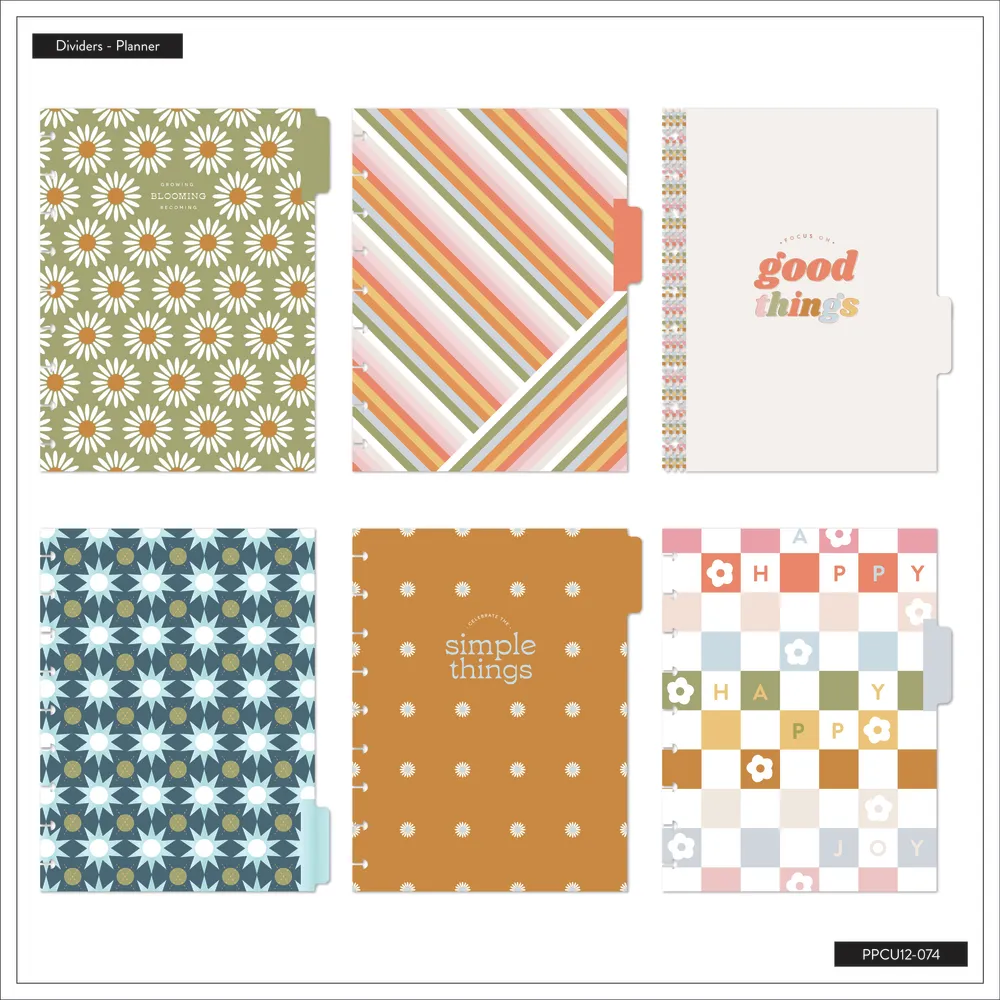Happy Planner Simple Joys agenda classic vertical non daté 12 mois