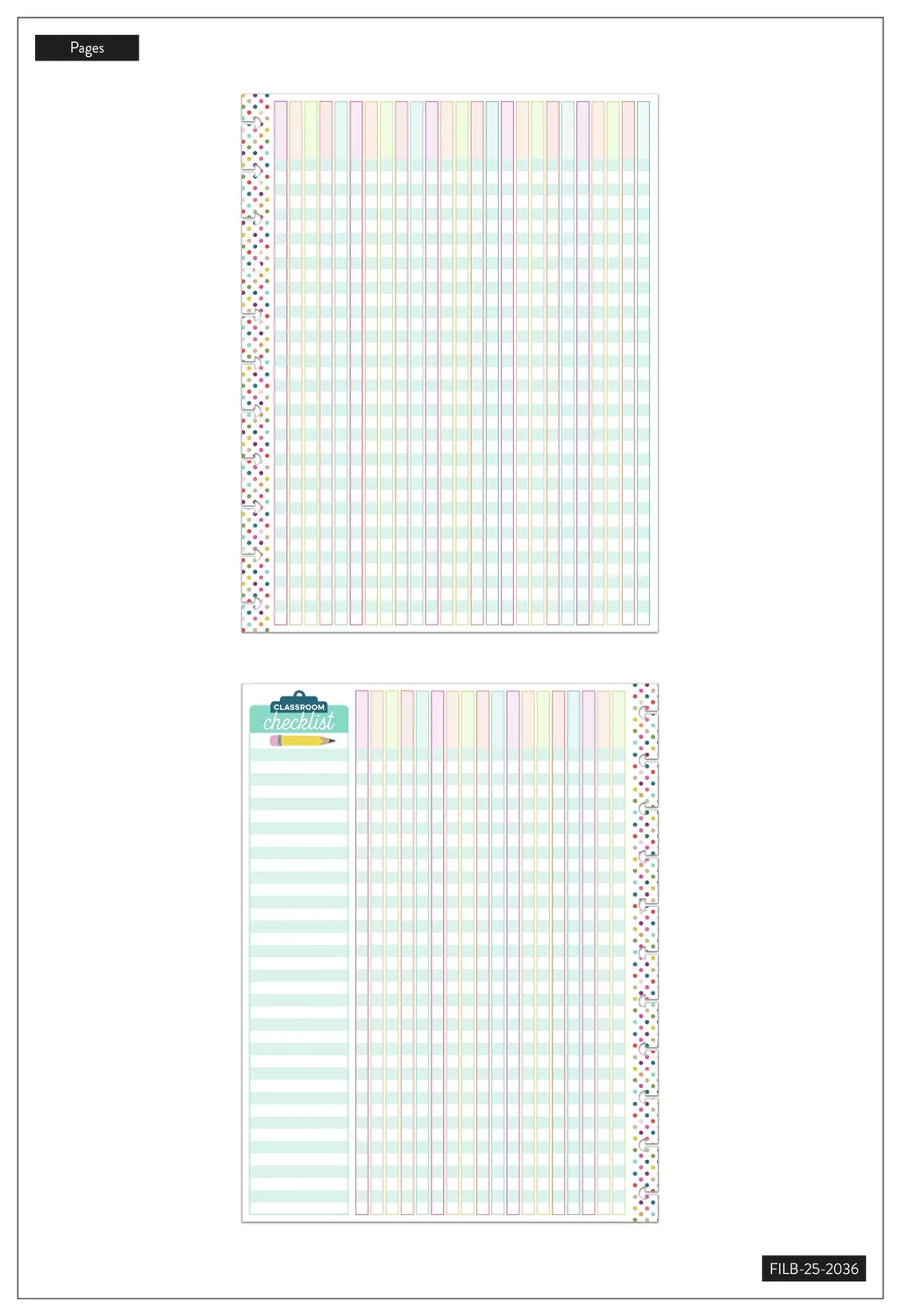 Happy Planner Teacher Checklist bundle classe Big 700 stickers