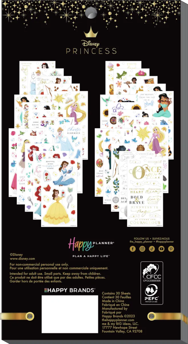 Happy Planner Disney Princess Magic stickers Value Pack 459 pcs