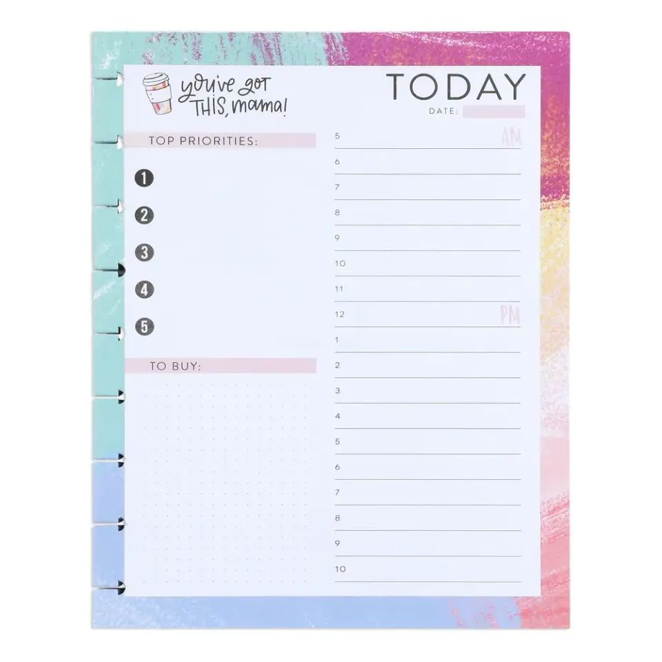 Happy Planner Mom bloc mémo Classic 100 feuilles famille