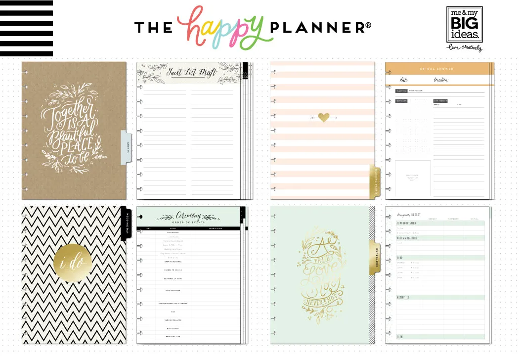 Happy Planner Wedding extension agenda mariage Classic