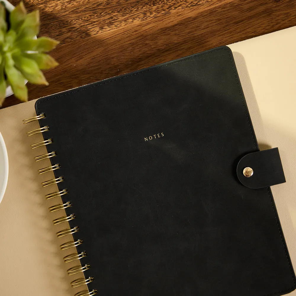 Happy Planner Citrine Midnight carnet spirale Classic ligné pointillé