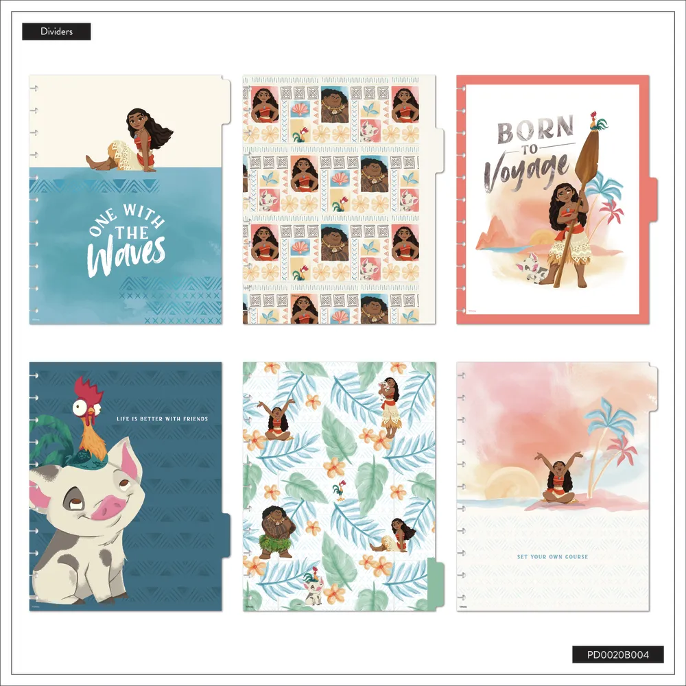 Happy Planner Disney Moana agenda non daté big vertical 12 mois