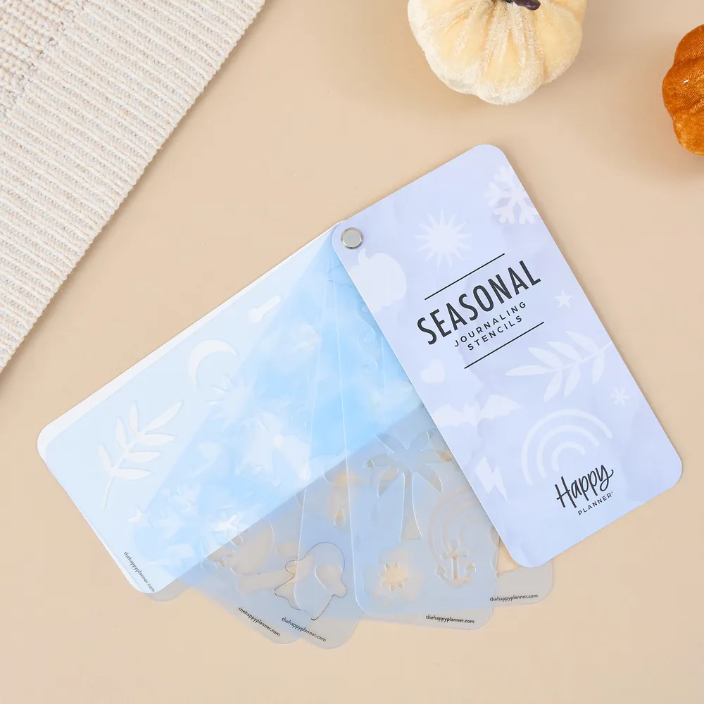Happy Planner Seasonal pochoir éventail 5 fiches saisonnier