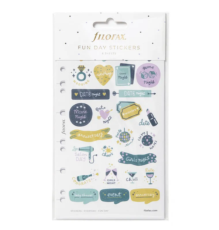 Filofax Everyday Fun Day stickers 6 feuilles